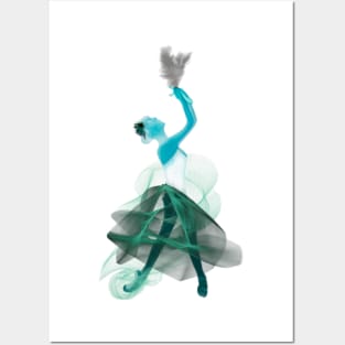 Dancer with Dove, dancing art Posters and Art